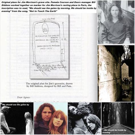 Original Plans From Jim Morrisons Grave Site Pamela Courson And Doors