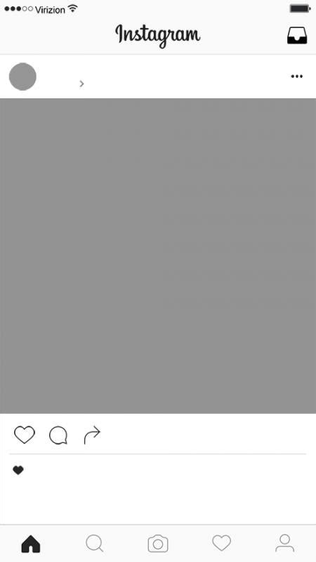 Editable Blank Instagram Post Template Free PSD Instagram Post