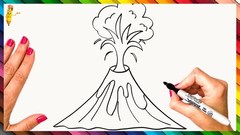 Como Dibujar Un Volcan Paso A Paso Dibujo De Volcan Facil