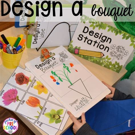 Stem Design Challenge Flower Shop Dramatic Play For A Spring Theme Mother S Day Theme Or