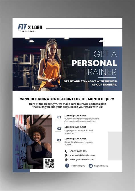 Personal Trainer Free Fitness Psd Flyer Template Pixelsdesign Free