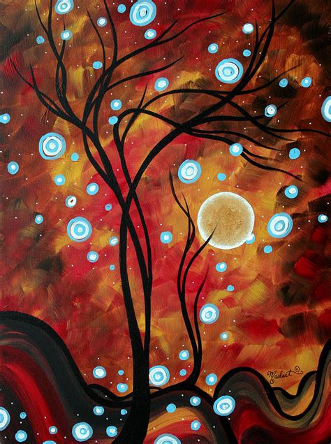 Abstract Art Original Landscape Circle Painting Fairy Dust