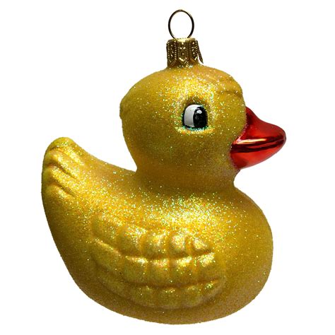 Rubber Ducky Polish Glass Christmas Tree Ornament Made In Poland Duck