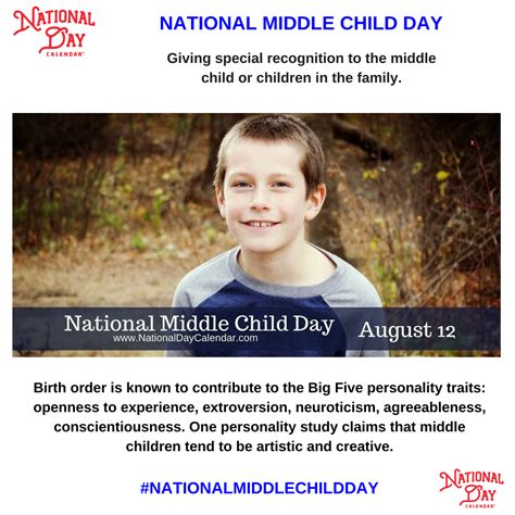 National Middle Child Day August 12 National Middle Child Day