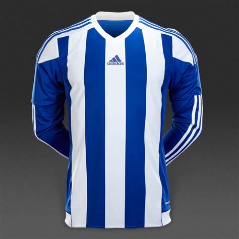 Mens Football Teamwear Adidas Striped 15 Long Sleeve Jersey Bold