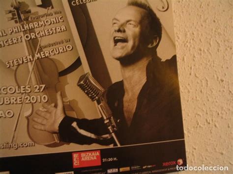 Sting Symphonicity Cartel Original Gira Tour Th Comprar Postales Y