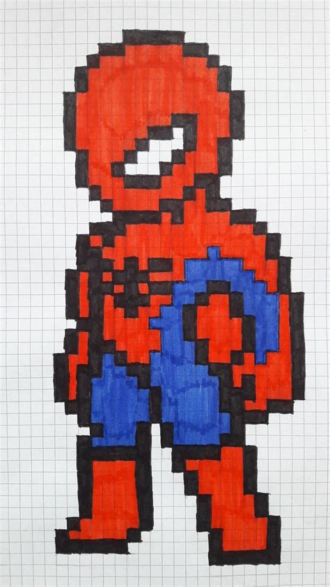 Spiderman Pixel Art Dibujos En Cuadricula Dibujos Pixelados Arte Pixel