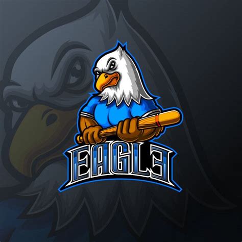 Eagle Baseball Mascot E Sport Logo Design In 2021 Sports Logo Design