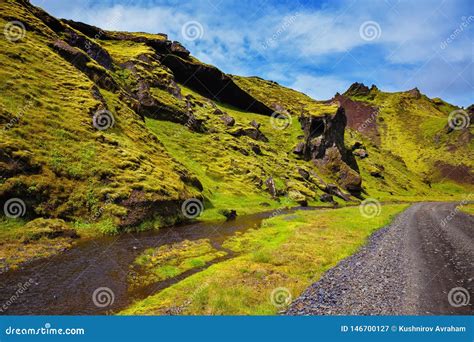 At The Canyon Flowing Streams Lot Stock Image Image Of Valley