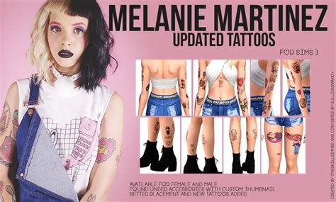 Stormborn Melanie Martinez Updated Tattoos Sims 3 Unisex Sims 4