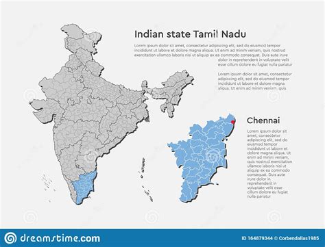 Tamilnadu travel map tour locations on tourist maps. India Country Map Tamil Nadu State Template Stock Vector - Illustration of rajasthan ...
