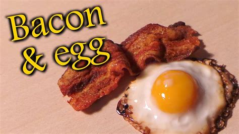 Polymer Clay Fried Egg And Bacon Tutorial Youtube
