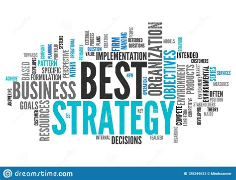 Word Cloud Best Strategy stock illustration. Illustration of strategic - 125249623