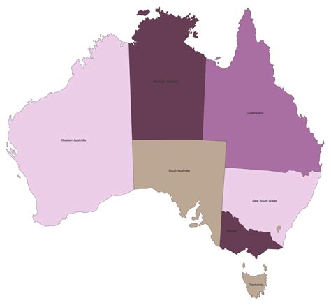 Conceptdraw States And Territories Maps Of Australia