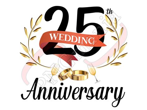 25th Wedding Anniversary Png  Pdf 25 Years Of Marriage Etsy