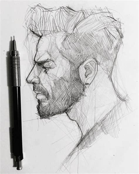 Pin By Aysian On Art Sketches Profile Drawing Drawing Sketches