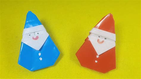 How To Make An Easy Origami Santa Claus Christmas Origami Santa Claus