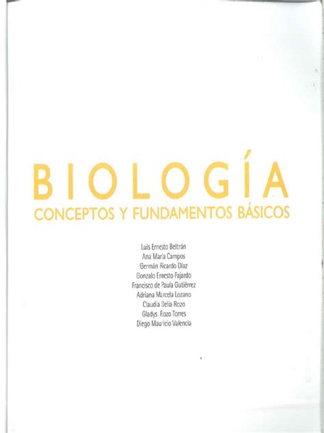 Biologia Conceptos Y Fundamentos Basicos 2da Edicion Pdf