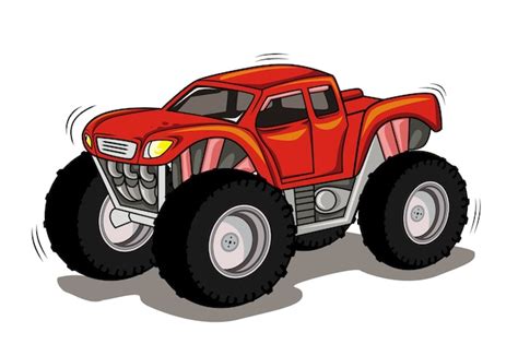 premium vector monster truck cartoon vehicle extreme show transport illustration