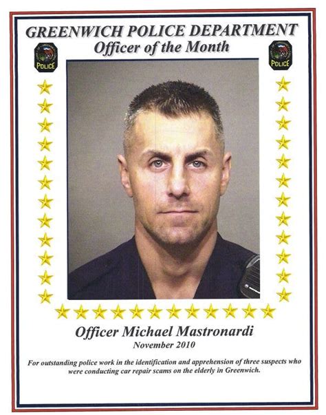 Gpd Names Officer Of The Month Greenwich Ct Patch