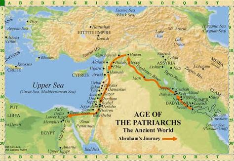 Map Of Abraham S Journey With Trade Routes Bible History Otosection