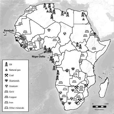 Map Of Africa Natural Resources Hiking In Map
