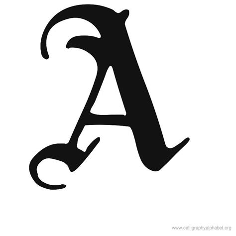 Calligraphy Alphabet A Alphabet A Calligraphy Sample Styles