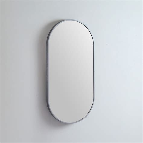 Modern Oblong Coloured Frame Bathroom Mirror 5 Colour Options 46cm