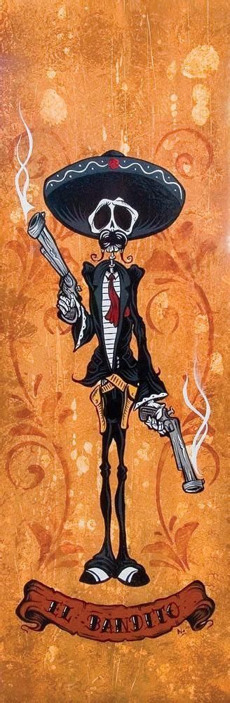 David Lozeau Skeleton Having Fired Pistols Dia De Los Muertos