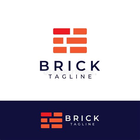 Brick Company Logo For Building Construction And Wall Repair With