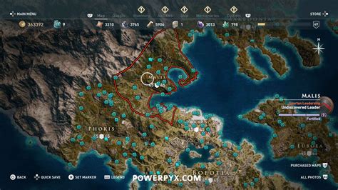 Assassin S Creed Odyssey Orichalcum Fragment Locations Map