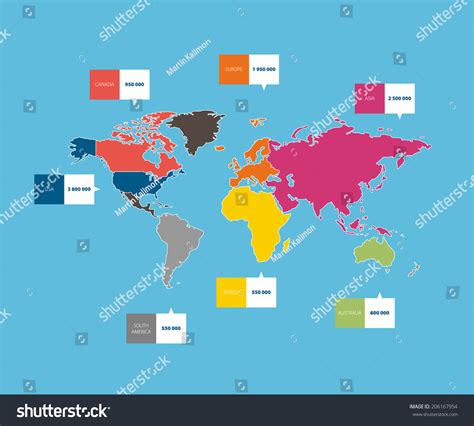 Vector World Map Infographic Template Stock Vector Royalty Free