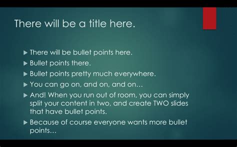 How You Should Really Use Bullet Points In A Presentation Derek