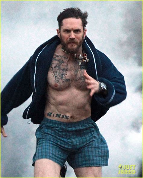 Tom Hardy Runs Shirtless In His Boxers For Stand Up To Cancer Photo Shirtless Tom