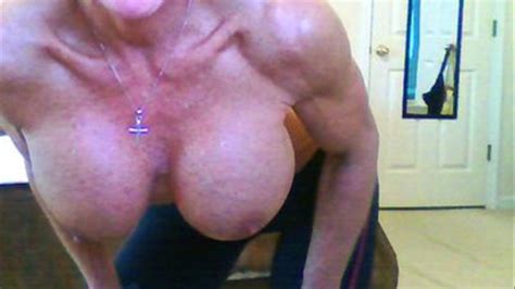 Sexy Topless Workout With Muscle Goddess Mistress Debbie Muscular