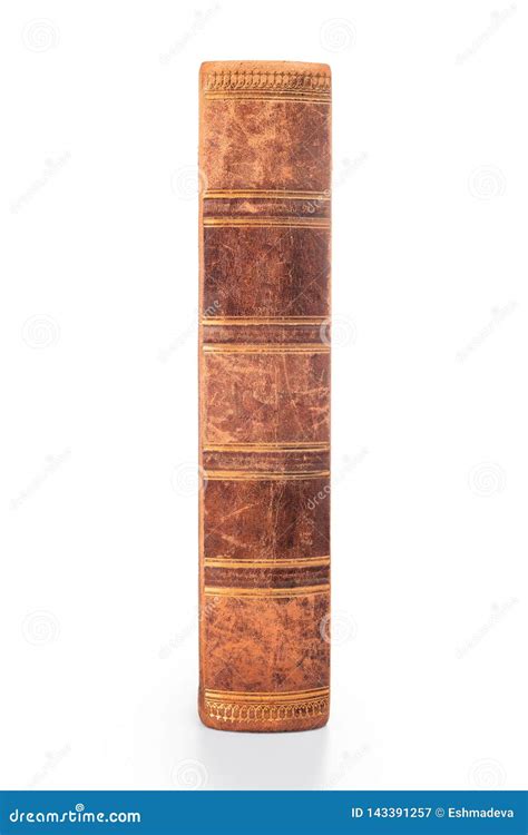 Old Book With Spine On Blue Background Side View For Design Royalty