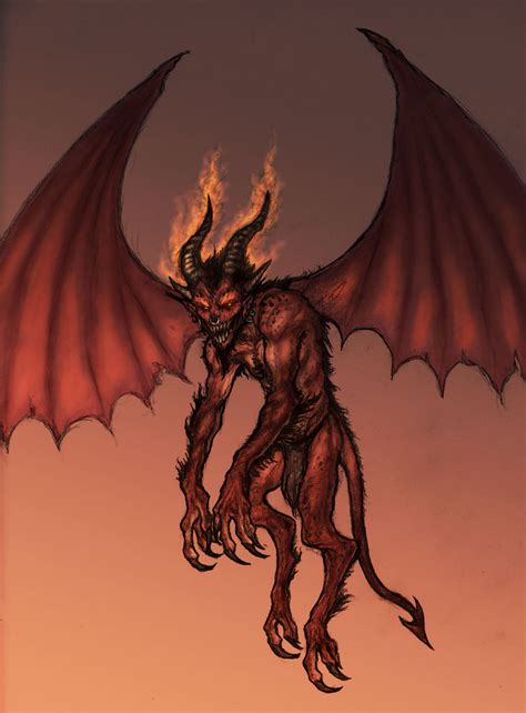 Flying Imp Demon Coloured By Onholyservicebound On Deviantart