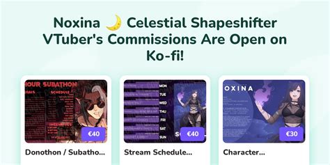 Noxina Celestial Shapeshifter Vtubers Ko Fi Commissions Ko Fi ️ Where Creators Get Support