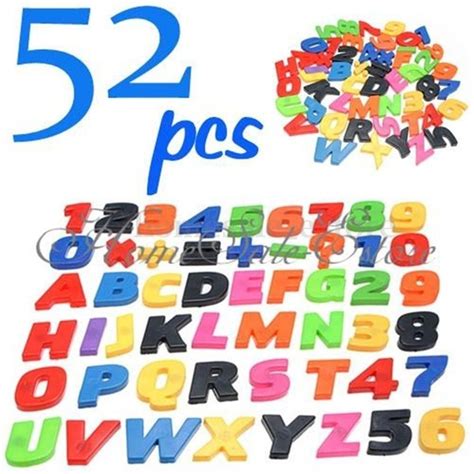 52pcsset Funny Plastic Magnetic Fridge Magnets Letter Alphabet