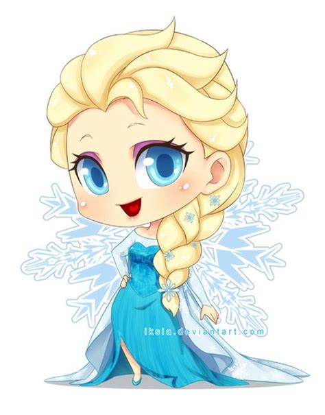 Chibi Elsa By Iksia On Deviantart Frozen Drawings Cute Disney Drawings