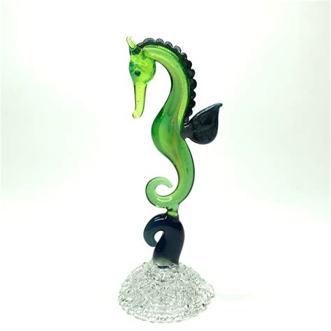 Glass Sculptures And Figurines Glass Art Seahorse Handmade Glass Figurine