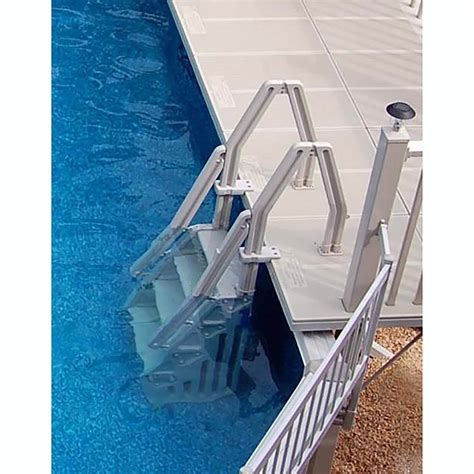 Vinyl Works Adjustable 24 Inch In Pool Step Ladder For Above Ground