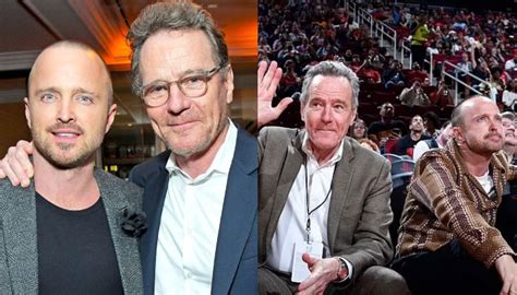 Breaking Bad Alums Bryan Cranston And Aaron Paul Share Some Laughs At The Nba Game