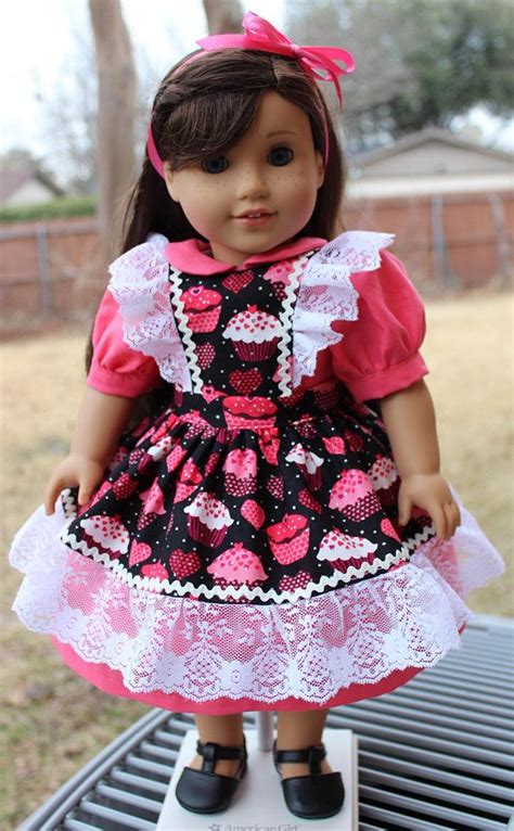 18 doll clothes dress and pinafore set for etsy american doll clothes doll clothes american