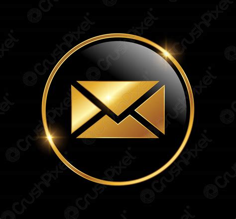 Golden Envelope Mail Logo Vector Icon Stock Vector 5827680 Crushpixel