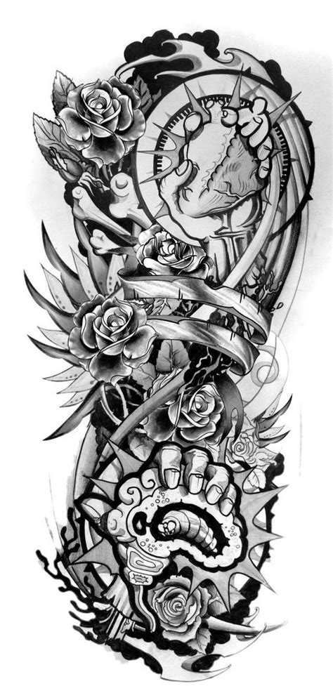 Sleeve Tattoo Designs Drawings On Paper Design Sleeve Tattoo 2