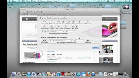 How To Customize Your Safari Toolbar In Mac Os X Lion Youtube