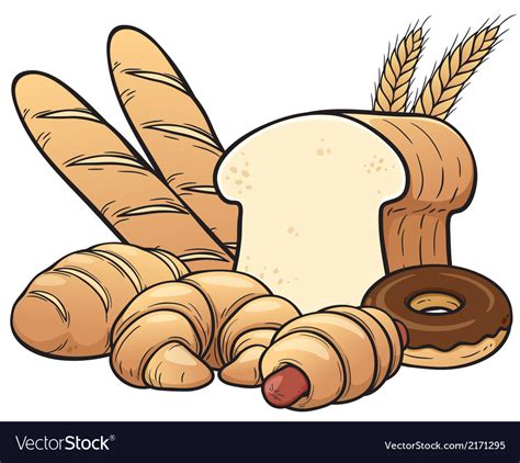 Breads Set Royalty Free Vector Image Vectorstock