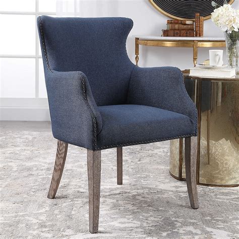 Uttermost Accent Furniture Accent Chairs 23499 Yareena Blue Wing