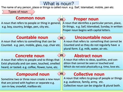 Noun Definition And Types With Examples Pdf Definitio